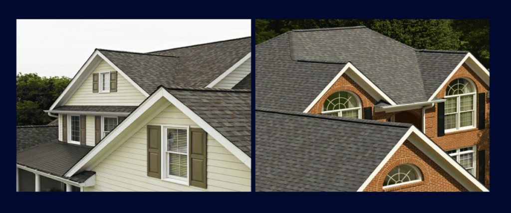 black shingle roofing