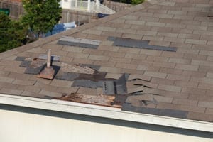 Blow-off roof damage