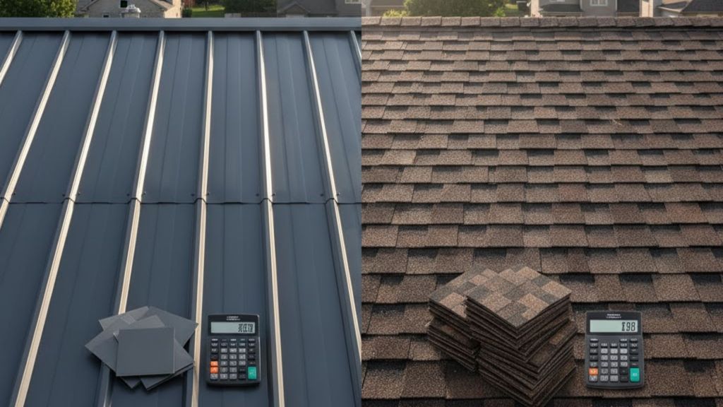 What is the Real Difference in Cost Between Metal and Asphalt Shingles?